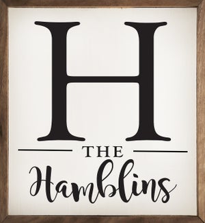 Personalized Initial Name White
